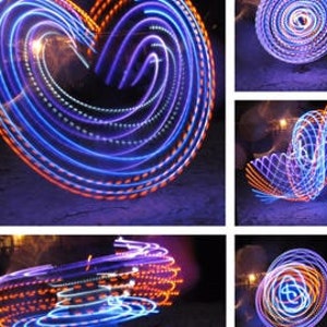 Justo&#39;s Wings LED hoop!! Rechargeable, Collapsible, Custom Sizes-Kids, Beginner, Polypro, XL options