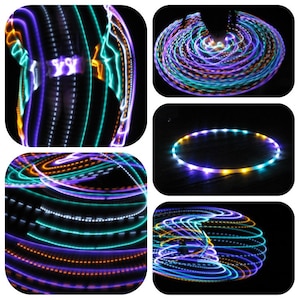 Terrapin Station LED hoop!! Rechargeable, Collapsible, Custom Sizes-Kids, Beginner, Polypro, xL options