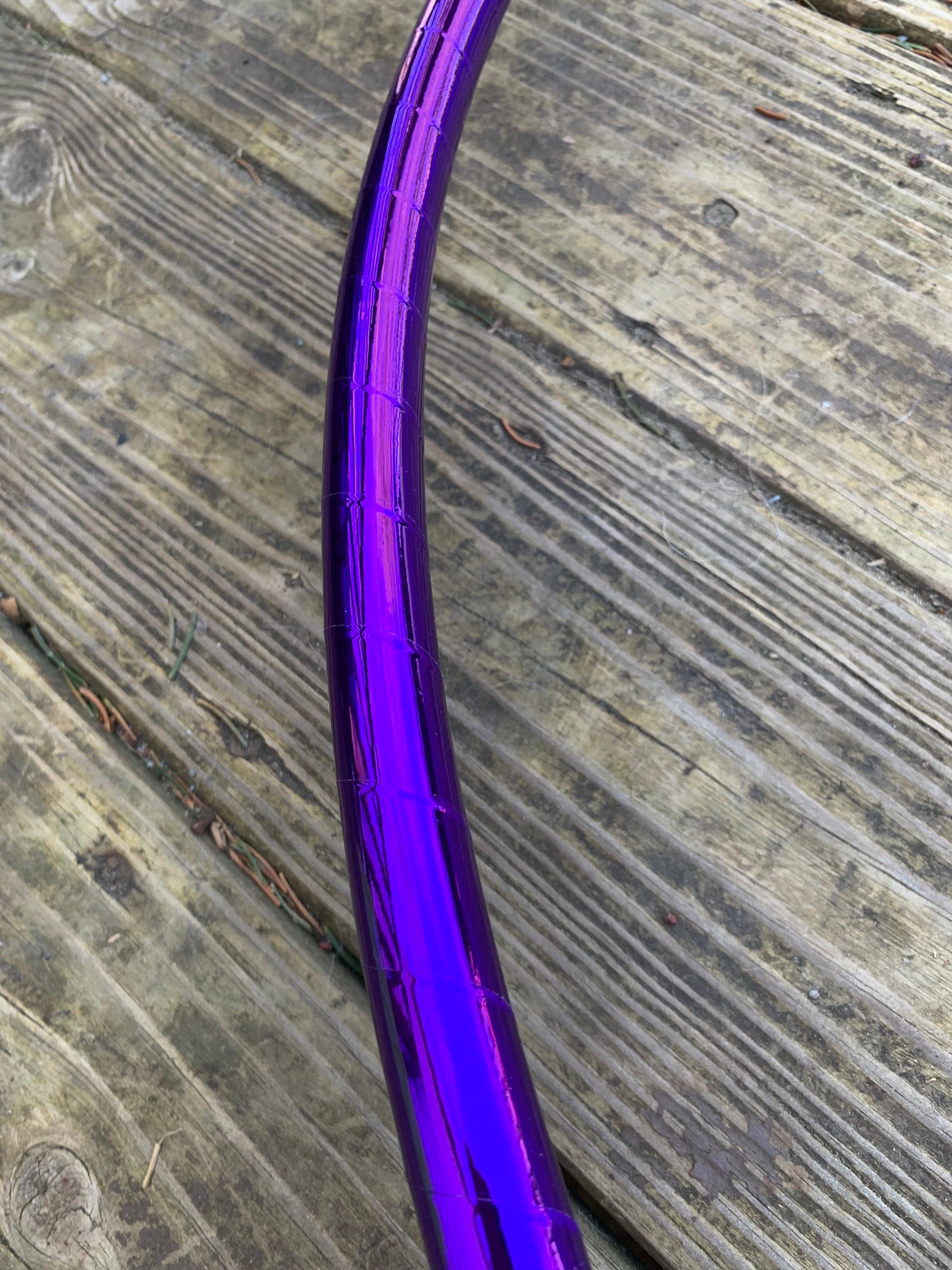 Purple Amethyst Mirror Taped hula hoop- polypro or hdpe- free shipping