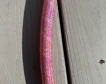 Koraalroze hologram: roségouden microschittering getapete hoelahoep- polypro/hdpe- gratis verzending