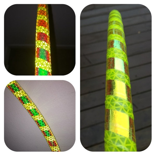 Punky Reggae Party uv reactive REFLECTIVE COLOR MORPH Hoop, clear protection tape and grip tape included