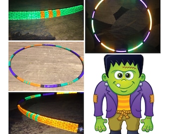 Frankenstein REFLECTERENDE getapete polypro/HDPE hoelahoep, heldere beschermingstape en optionele griptape, gratis verzending, GRATIS verzending
