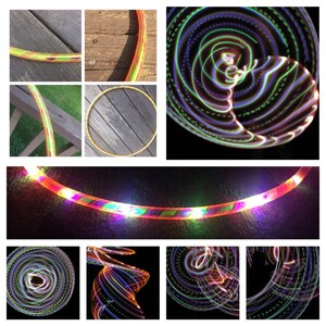 Unicorn Horn TAPED LED Hoop- Day & Night Hoop- Rechargeable, Collapsible, Custom Sizes-Kids, Polypro, XL options - free shipping
