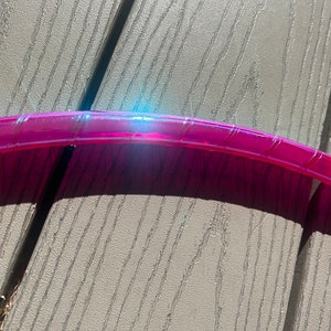 RUBELLITE color morph taped hula hoop- polypro or HDPE hula hoop- free shipping, clear protection tape, and optional gaffers grip tape