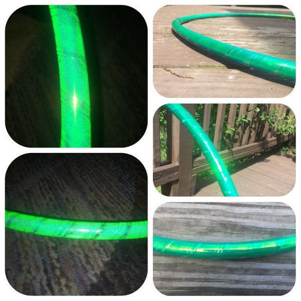 Green Opal REFLECTIVE, color morph Hoop, clear protection tape and grip tape included