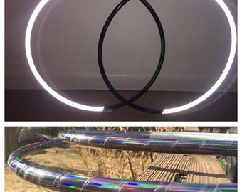 Dark Side of the Moon Reflective Crescent  moon Mini/Twin Hoop Pair- Single Hoop options available