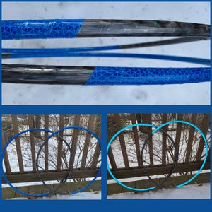 Blue Side of the Moon Reflective Crescent  moon Mini/Twin/double Hoop Pair-polypro or hdpe
