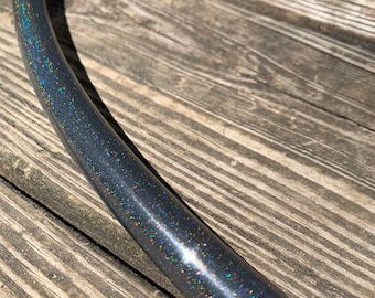 Black Onyx Stardust Glitter Colored Polypro Hoop-free resizing
