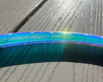 Aro de hula hula de color INDIGO SUNRISE con diseño de policarbonato o HDPE, envío gratuito, cinta protectora transparente y cinta de agarre opcional