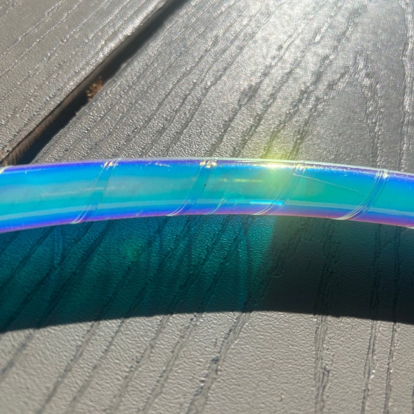 INDIGO SUNRISE color morph hula aro- polipro o HDPE hula aro- envío gratuito, cinta de protección transparente y cinta de agarre gaffers opcional