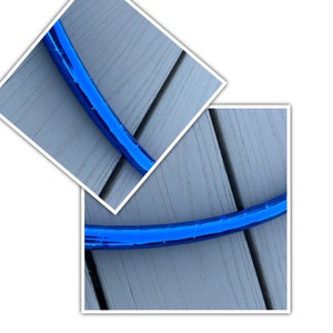 Blue Mirror Taped hula hoop- polypro or HDPE hula hoop