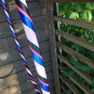 Funky Cotton Candy Hula Hoop- Beginner, Workout, or Intermediate/Dance/Kids/Tiny Tot Size and Mom/Dad & Me Sets