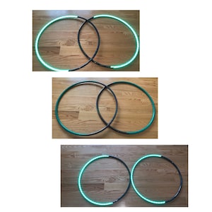 Green Side of the Moon Reflective Crescent  moon Mini/Twin/double Hoop Pair-polypro or hdpe