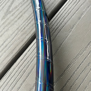 BLACK MAGIC- Oil Slick/Rainbow Sheen Taped Hula Hoop- polypro/hdpe- free shipping, clear protection tape, optional gaffers grip tape