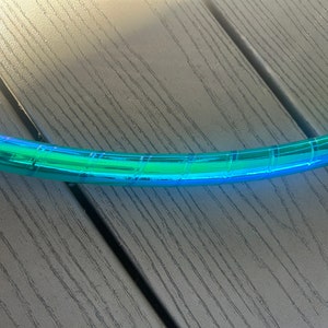 Blue Lagoon Taped hula hoop- polypro or HDPE hula hoop- free shipping, clear protection tape, and optional gaffers grip tape
