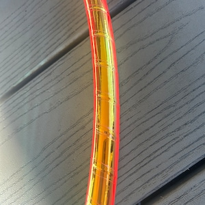 UV ORANGE SUPERFLY Color Morph Tape Hula Hoop- polypro or hdpe hula hoop- free shipping, clear protection tape & optional gaffers grip tape