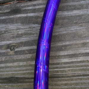 PURPLE SHEEN- Oil Slick/Rainbow Sheen Taped Hula Hoop- polypro/hdpe- free shipping, clear protection tape, optional gaffers grip tape