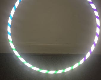 Cool Rainbow Road- Reflective Hoop, clear protection tape included