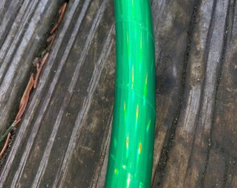 GREEN SHEEN-  Oil Slick/Rainbow Sheen Taped Hula Hoop- polypro/hdpe- free shipping, clear protection tape, optional grip tape