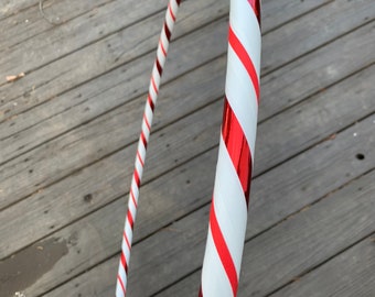 Candy Cane Hula Hoop- Beginner/ Workout/ Extra Large Giant/ Intermediate/Dance/Kids/Tiny Tot Size and Mom/Dad & Me Sets
