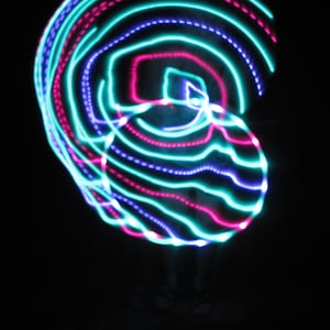 Bali BlossomsLED Hoop- Collapsible, Rechargeable, Custom Sizing-Kids, Beginner, Polypro., xL options- FREE SHIPPING