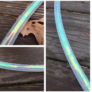 OPALITE color morph taped hula hoop polypro or HDPE hula hoop free shipping, clear protection tape, and optional gaffers grip tape image 1