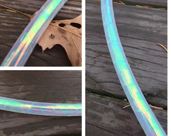 Aro de hula hula con cinta adhesiva de color OPALITE (polipropileno o HDPE), envío gratuito, cinta protectora transparente y cinta de agarre opcional.