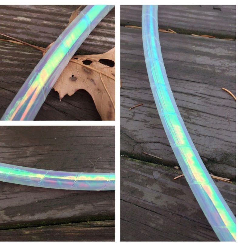 OPALITE color morph taped hula hoop polypro or HDPE hula hoop free shipping, clear protection tape, and optional gaffers grip tape image 1