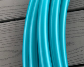 Teal Shadow Polypro Hoop- free resizing- 5/8 and 3/4