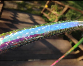Hula hoop nastrato Cateye Opal - hula hoop in polipropilene o HDPE - spedizione gratuita, nastro protettivo trasparente e nastro adesivo per gaffer opzionale