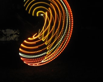 Autumn Flow LED hoop!! Rechargeable, Collapsible, Custom Sizes-Kids, Beginner, Polypro, XL options