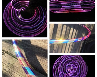 Cats Tail TAPED LED Hoop- Day & Night Hoop- Rechargeable, Collapsible, Custom Sizes-Kids, Polypro, XL options - free shipping