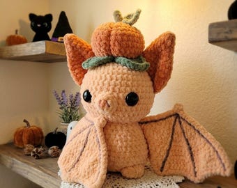 Gehäkelte Fledermaus Plüsch handgemacht, süße Amigurumi Fledermaus Puppe, Kawaii Stofftier Spielzeug, Halloween Fledermaus Geschenk, weiches Kinderzimmer Dekor Plüschtier