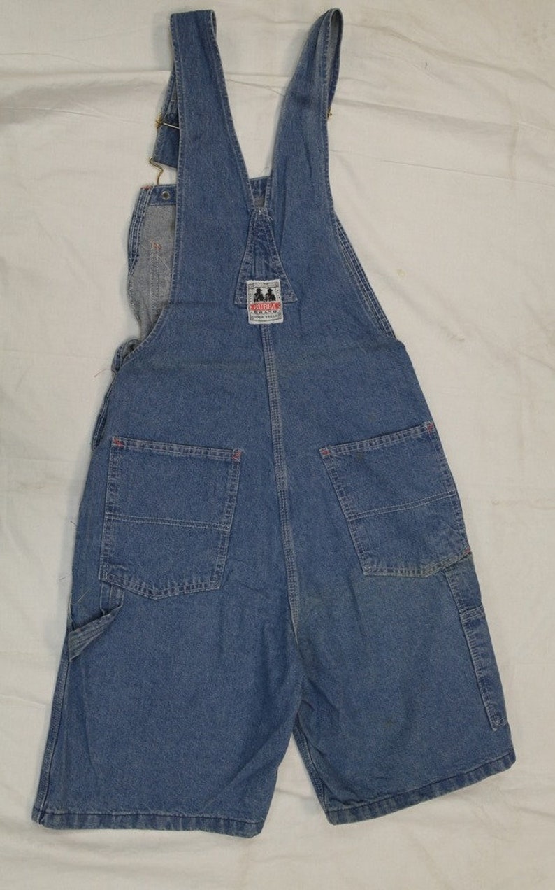 Vintage 80's Bubba Brand Navy Blue Denim Short Overalls | Etsy