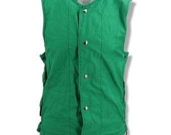 Genuine Issue Vintage Crewman Vest, Durable & Lightweight Vibrant Green Multipurpose Vest —Small/Medium