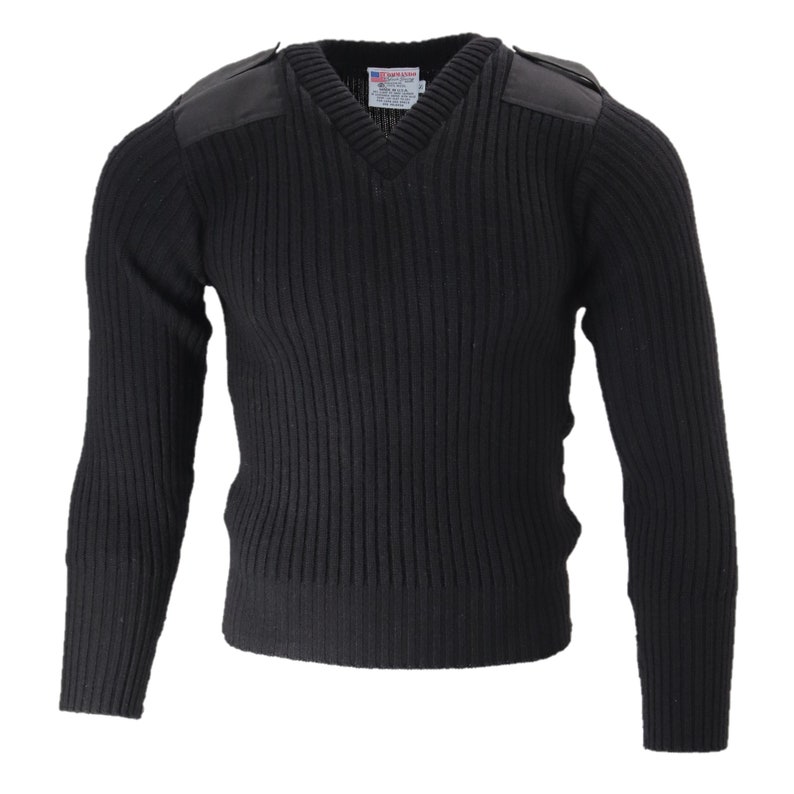 100% Wool Vintage Commando Sweater With 