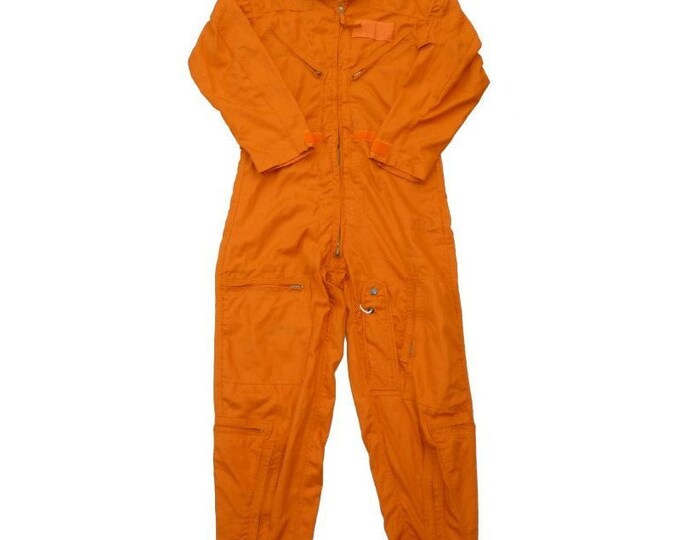 Vintage 60s USAF US Military Airforce CWU 1/P Orange Sateen Mens Flying