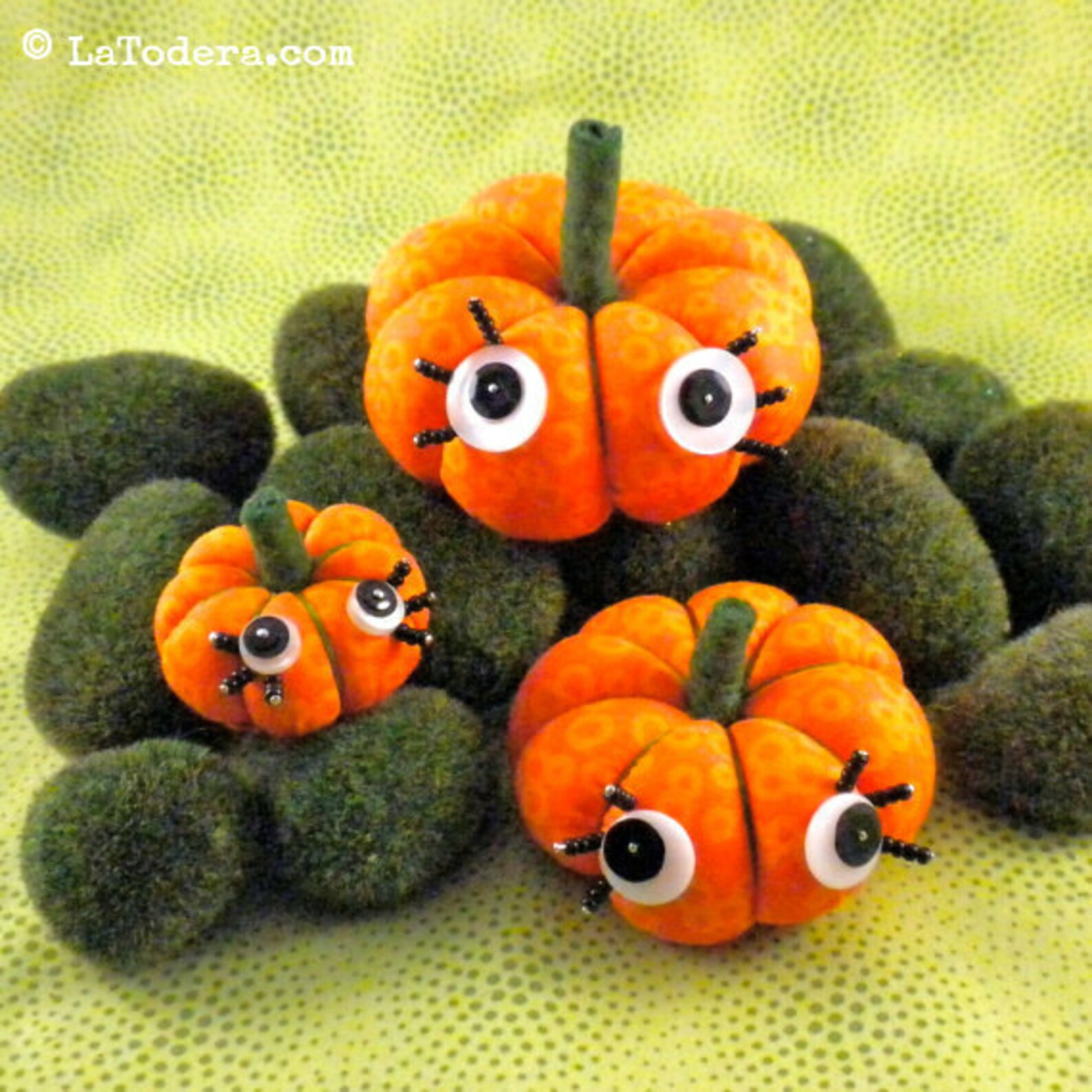 Pumpkin Pincushion Pattern Fabric Pumpkin Tutorial Halloween Etsy