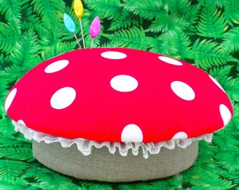 Mushroom Pincushion PDF Sewing Pattern, Toadstool Sewing Pattern PDF,  Cottagecore Pincushion Pattern, Woodland Pincushion Pattern