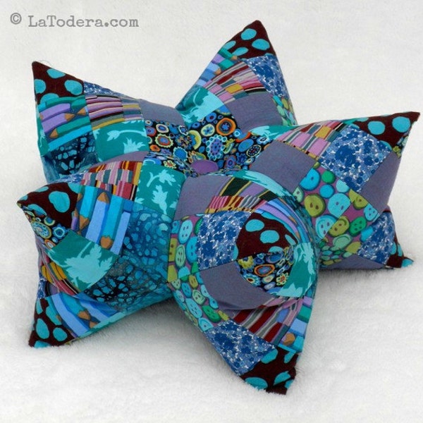 Star Pillow PDF Sewing Pattern, Star Pincushion Pattern, 3D Patchwork Star Instant Download Tutorial