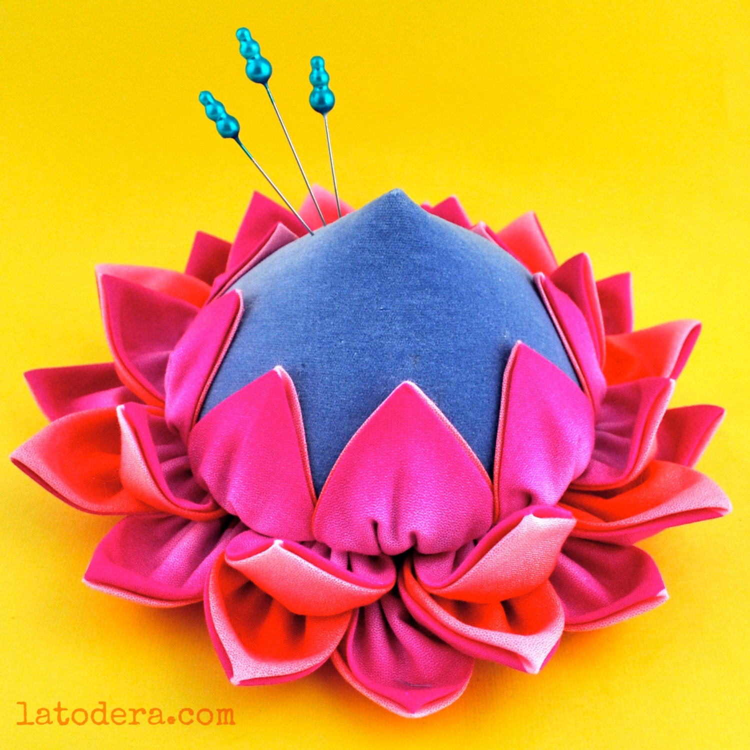 Protea Pincushion Pattern Fabric Flower Pincushion Kanzashi Etsy