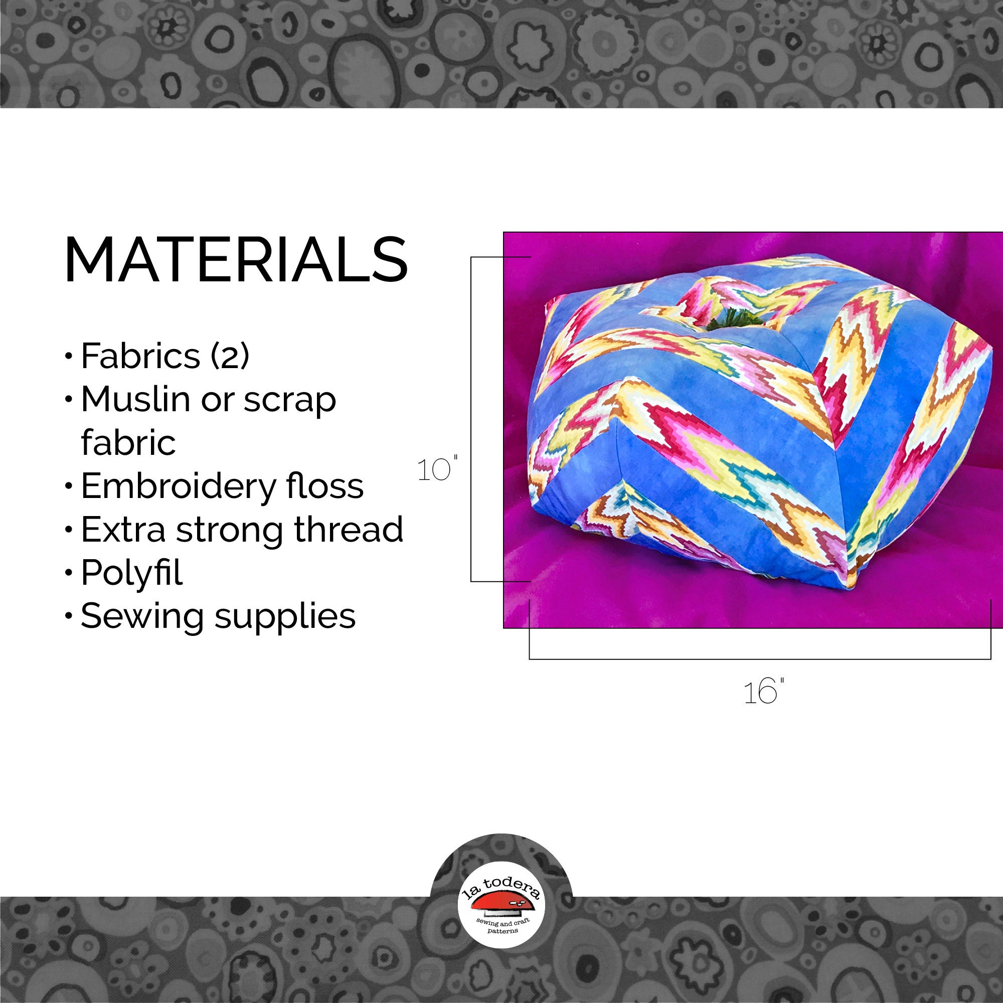 Chevron Pillow Pattern Quilted Cushion Pattern Zigzag Pillow Etsy