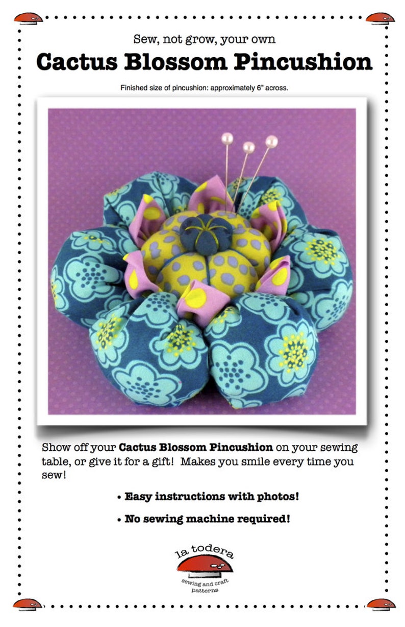 Puffy Flower Pincushion PDF Pattern, Instant Download Sewing Pattern image 7