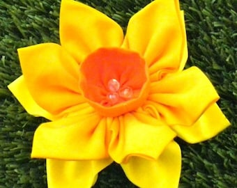 Daffodil Fabric Flower Brooch PDF Pattern