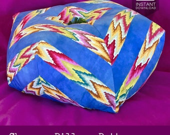 Chevron Pillow Pattern, Quilted Cushion Pattern, Zigzag Pillow Pattern, Patchwork Pillow Pattern, Zig Zag Pillow, 3D Cushion, Kaffe Fassett