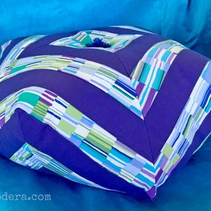 Chevron Pillow Pattern, Quilted Cushion Pattern, Zigzag Pillow Pattern, Patchwork Pillow Pattern, Zig Zag Pillow, 3D Cushion, Kaffe Fassett image 2