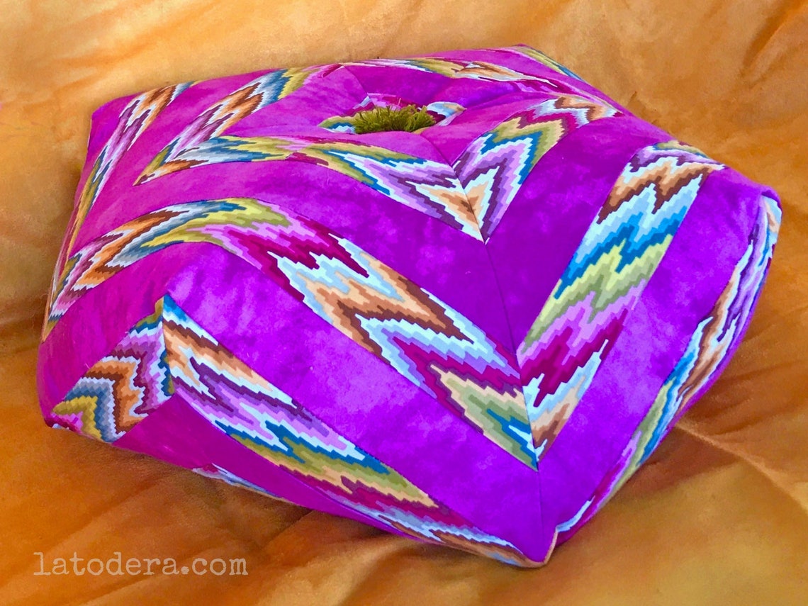 Chevron Pillow Pattern Quilted Cushion Pattern Zigzag Pillow Etsy