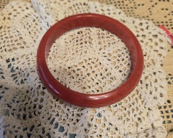 Vintage art-deco kersenrode bakelieten armband uit de jaren 30/40 - Getest