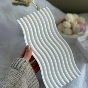Wavy Minimalist Decorative Tray | Sculptural Ripple Decor for Home
