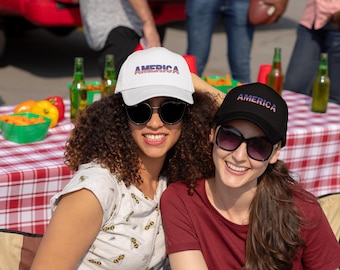 Embroidered "AMERICA" Foam Trucker Hat | Stars & Stripes Patriotic Snapback